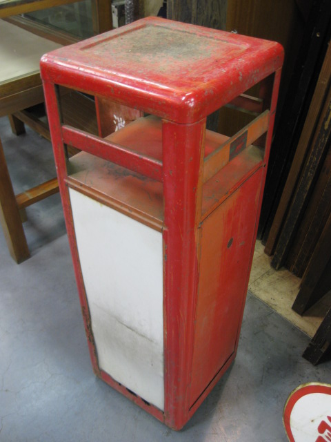 sr0349 赤色公衆電話台、公衆電話看板付 【昭和レトロ百貨店】